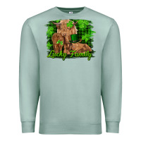 Seafoam st patrick's day lucky cow family Premium Sweatshirt - RanaPortraitStore