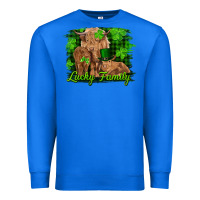True Royal st patrick's day lucky cow family Premium Sweatshirt - RanaPortraitStore
