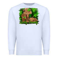 White st patrick's day lucky cow family Premium Sweatshirt - RanaPortraitStore