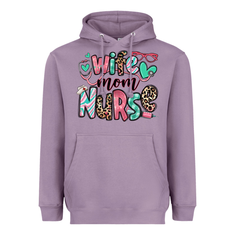 Wife Mom Nurse Heavyweight Hoodie by RanaPortraitStore | Teevron