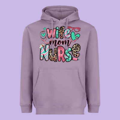 Heavyweight Hoodie wife mom nurse