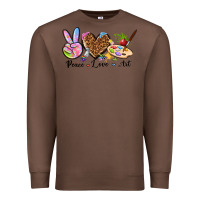 Chestnut peace love art Premium Sweatshirt - texasbilliewilder
