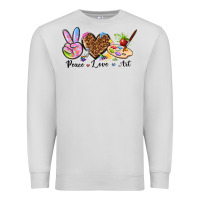 Dove Grey peace love art Premium Sweatshirt - texasbilliewilder