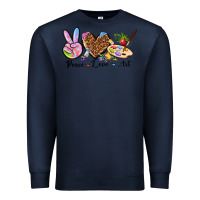 Navy peace love art Premium Sweatshirt - texasbilliewilder