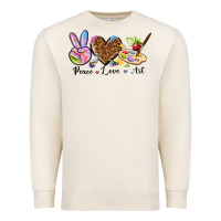 Sandshell peace love art Premium Sweatshirt - texasbilliewilder