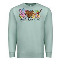 Seafoam peace love art Premium Sweatshirt - texasbilliewilder