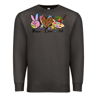 Smoke peace love art Premium Sweatshirt - texasbilliewilder