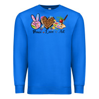 True Royal peace love art Premium Sweatshirt - texasbilliewilder