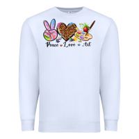 White peace love art Premium Sweatshirt - texasbilliewilder