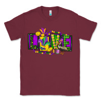 Burgundy mardi gras love Classic Tee - FaDigitalArtStudio