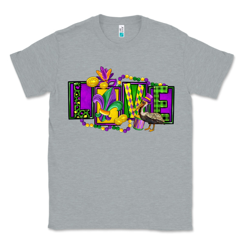 Mardi Gras Love Classic Tee by FaDigitalArtStudio | Teevron