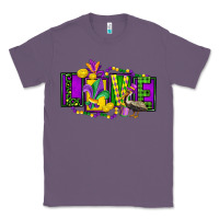 Lavender mardi gras love Classic Tee - FaDigitalArtStudio