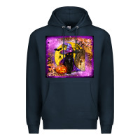 Navy witchy cat tumbler Premium Hoodie - BundleAndBundleShop