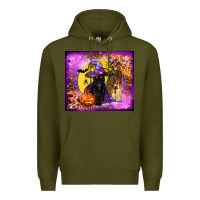 Army Green witchy cat tumbler Premium Hoodie - BundleAndBundleShop
