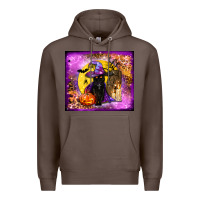 Coffee witchy cat tumbler Premium Hoodie - BundleAndBundleShop