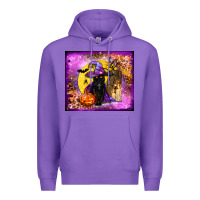Purple witchy cat tumbler Premium Hoodie - BundleAndBundleShop