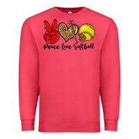 Cardinal peace love softball Premium Sweatshirt - Zillion Design Studio