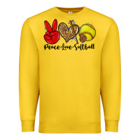 Lemon peace love softball Premium Sweatshirt - Zillion Design Studio