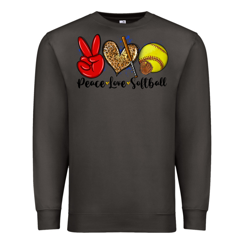 Peace Love Softball Premium Sweatshirt by Zillion Design Studio | Teevron