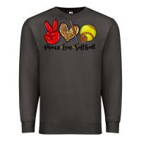 Smoke peace love softball Premium Sweatshirt - Zillion Design Studio