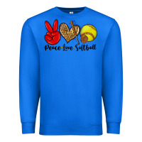 True Royal peace love softball Premium Sweatshirt - Zillion Design Studio