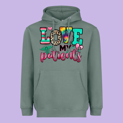 Heavyweight Hoodie love my patients nurse