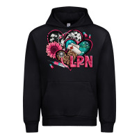 Black lpn licensed practical nurse hearts Urban Hoodie - Jasminsmagicworld