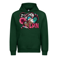 Forest Green lpn licensed practical nurse hearts Urban Hoodie - Jasminsmagicworld
