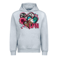 Heather Grey lpn licensed practical nurse hearts Urban Hoodie - Jasminsmagicworld