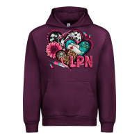 Mauve Wine lpn licensed practical nurse hearts Urban Hoodie - Jasminsmagicworld