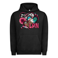 Pigment Black lpn licensed practical nurse hearts Urban Hoodie - Jasminsmagicworld