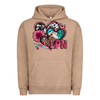 Pigment Burro lpn licensed practical nurse hearts Urban Hoodie - Jasminsmagicworld