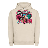 Pigment French Oak lpn licensed practical nurse hearts Urban Hoodie - Jasminsmagicworld