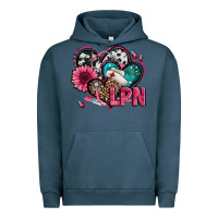 Pigment Midnight Navy lpn licensed practical nurse hearts Urban Hoodie - Jasminsmagicworld