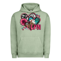 Pigment Oil Green lpn licensed practical nurse hearts Urban Hoodie - Jasminsmagicworld