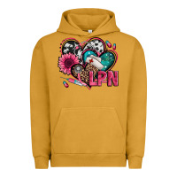 Pigment Peanut Butter lpn licensed practical nurse hearts Urban Hoodie - Jasminsmagicworld