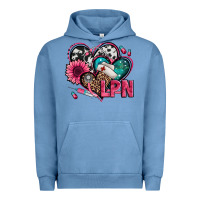Pigment Pebble Blue lpn licensed practical nurse hearts Urban Hoodie - Jasminsmagicworld