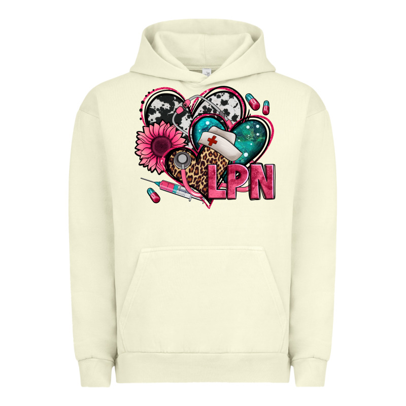 Lpn Licensed Practical Nurse Hearts Urban Hoodie by Jasminsmagicworld | Teevron