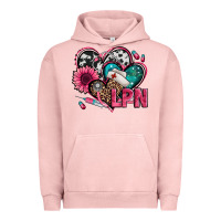 Pigment Salmon lpn licensed practical nurse hearts Urban Hoodie - Jasminsmagicworld