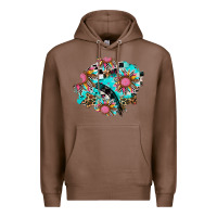 Chestnut race sunflower patches Premium Hoodie - AdoDesignShop