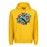 Lemon race sunflower patches Premium Hoodie - AdoDesignShop