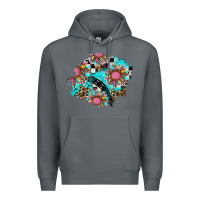 Rock race sunflower patches Premium Hoodie - AdoDesignShop