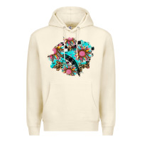 Sandshell race sunflower patches Premium Hoodie - AdoDesignShop