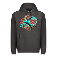 Smoke race sunflower patches Premium Hoodie - AdoDesignShop