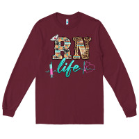 Burgundy western nurse rn  life Long Sleeve Tee - BarkalooDesign