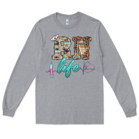 Heather Grey western nurse rn  life Long Sleeve Tee - BarkalooDesign