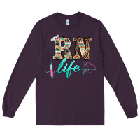 Plum western nurse rn  life Long Sleeve Tee - BarkalooDesign