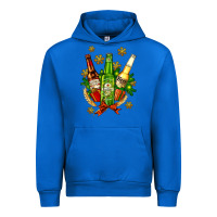 Cobalt beer bottle party set for christmas Urban Hoodie - AdoDesignShop