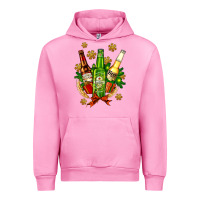 Fuchsia Pink beer bottle party set for christmas Urban Hoodie - AdoDesignShop
