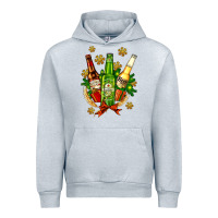 Heather Grey beer bottle party set for christmas Urban Hoodie - AdoDesignShop